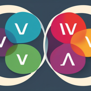 A Venn diagram with four intersecting circles, each labeled with one of the 4 V's of branding