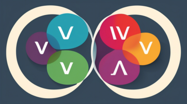 A Venn diagram with four intersecting circles, each labeled with one of the 4 V's of branding